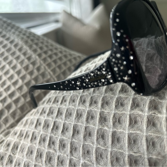 Jimmy Choo Elegant Black Sunglasses with side stars and crystals✨✨✨ - Picture 5 of 6